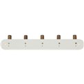 Wall rack Cassie x5, metal/wood, H7.5x40x5.2cm