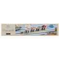 Snack set with 4 bowls and bamboo tray Oceania, H5.5x48x10cm
