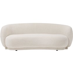 Sofa Nesky, white, double, H72.5x192x99cm, seat height 42cm