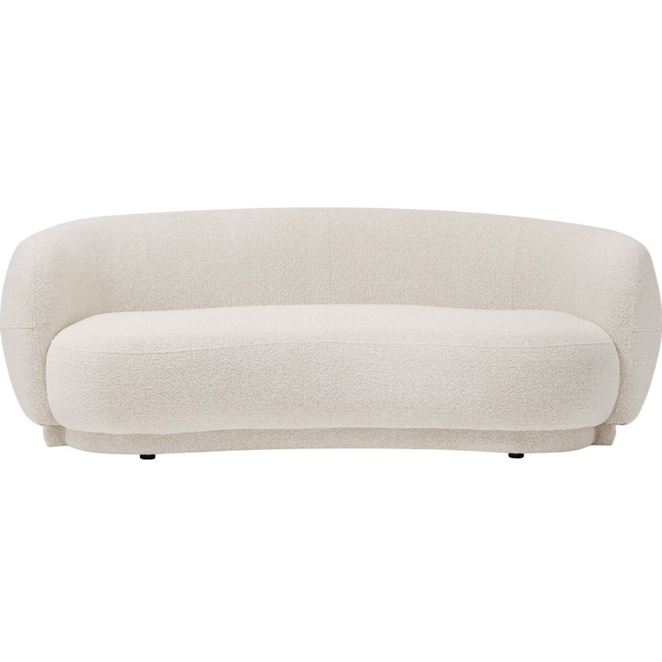 Sofa Nesky, white, double, H72.5x192x99cm, seat height 42cm