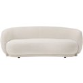 Sofa Nesky, white, double, H72.5x192x99cm, seat height 42cm