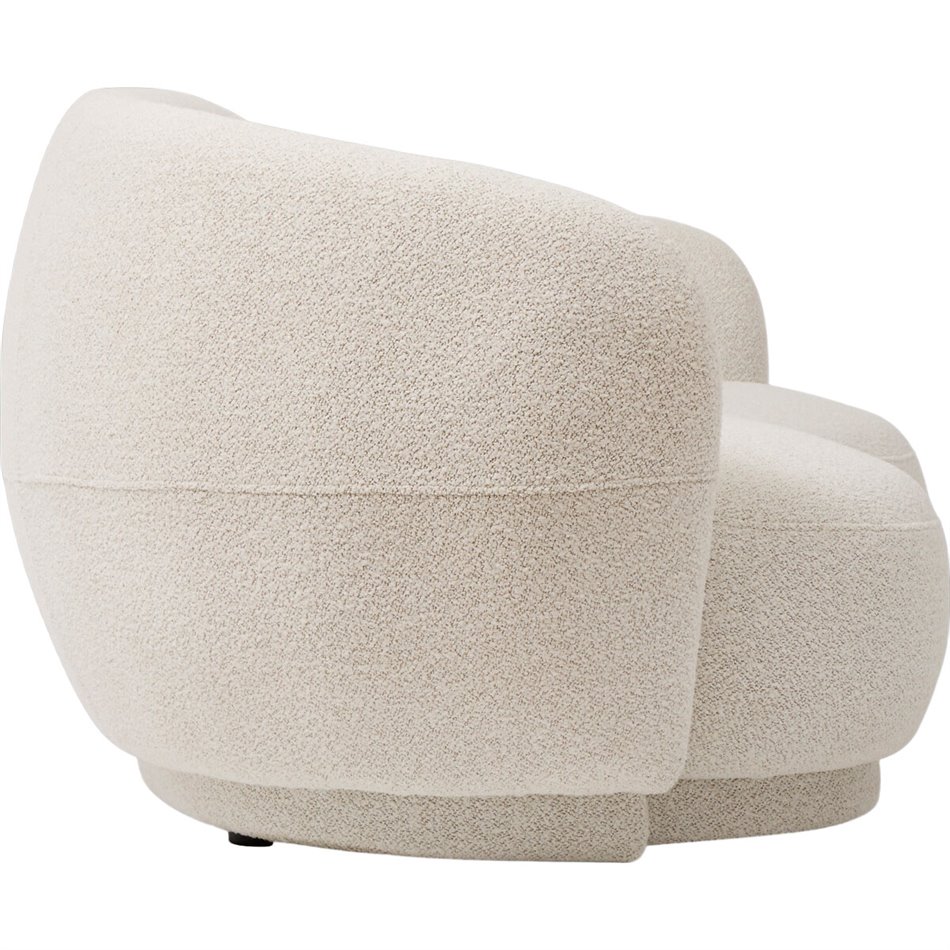 Sofa Nesky, white, double, H72.5x192x99cm, seat height 42cm