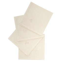 Napkin set Joy, 4 pcs., white, cotton, 40x40cm