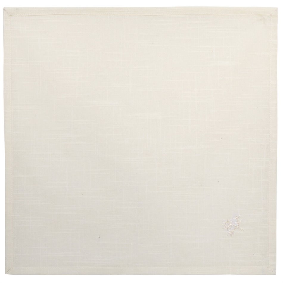 Napkin set Joy, 4 pcs., white, cotton, 40x40cm