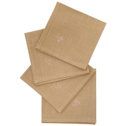 Napkin set Joy, 4 pcs., beige, cotton, 40x40cm