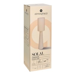 Floor lamp Solal, cream, H124cm, D28cm, E27x2 25W(MAX)