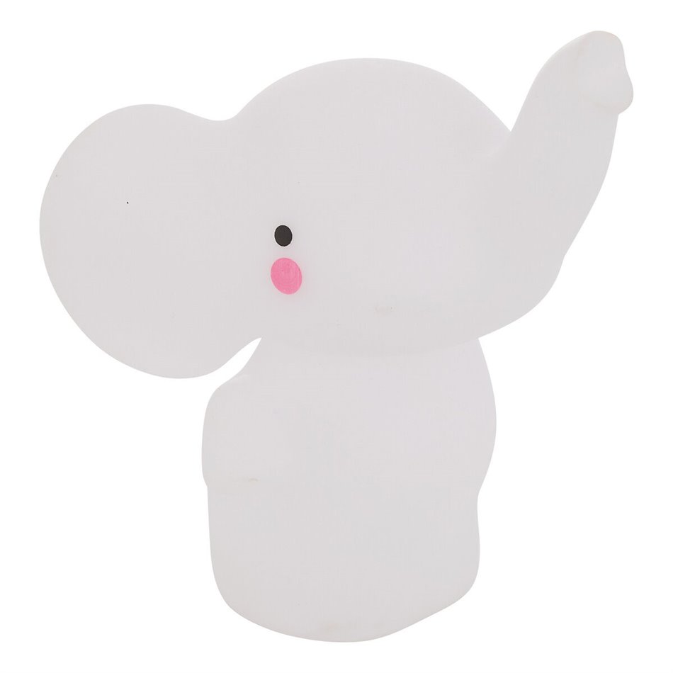 Nightlight Elephant LED, white, rechargable, H14.5x10.5x13cm