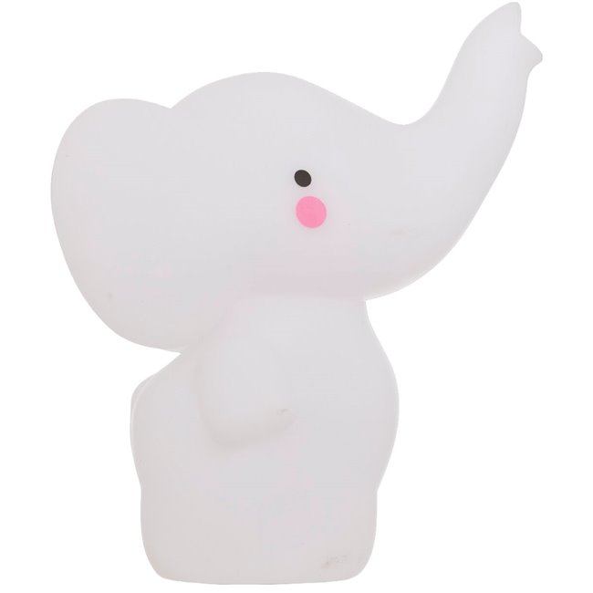 Nightlight Elephant LED, white, rechargable, H14.5x10.5x13cm