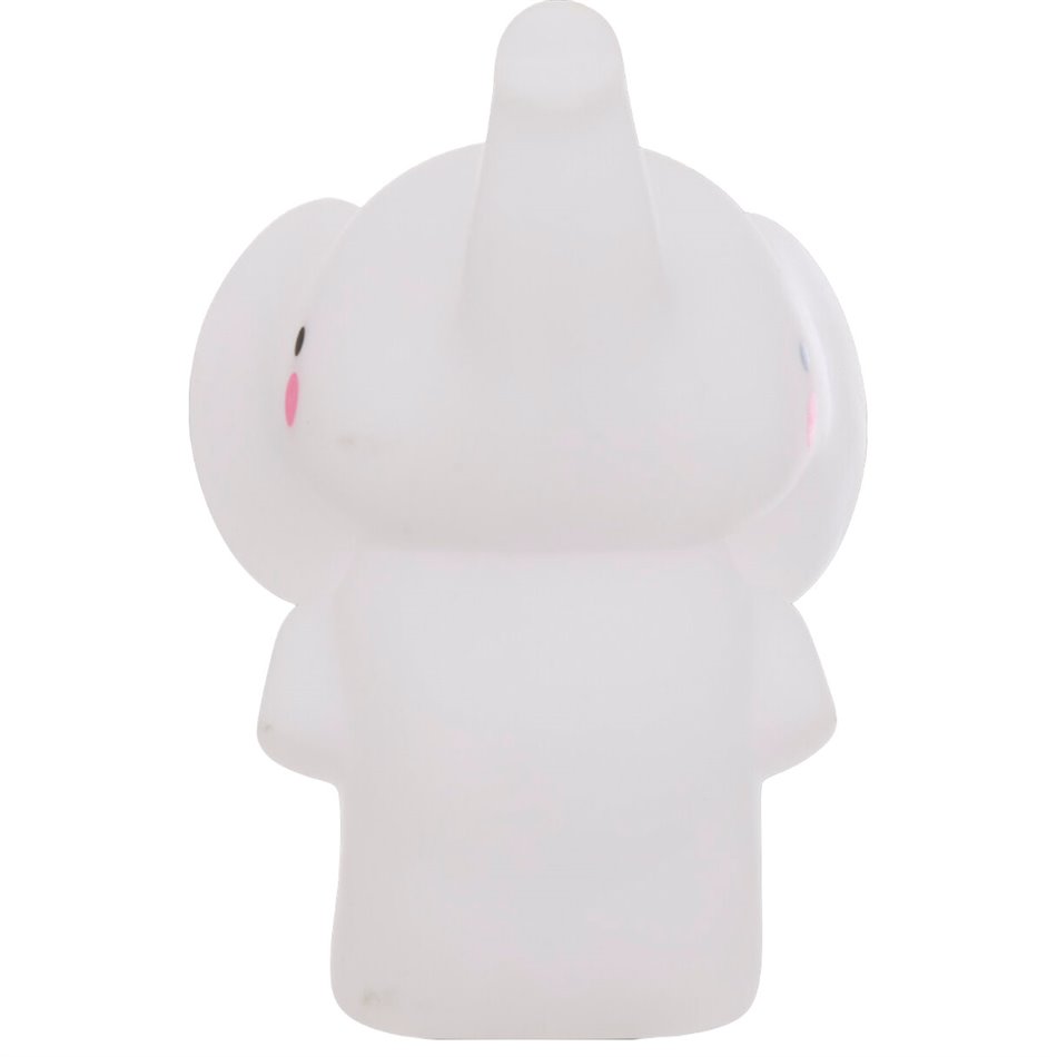 Nightlight Elephant LED, white, rechargable, H14.5x10.5x13cm