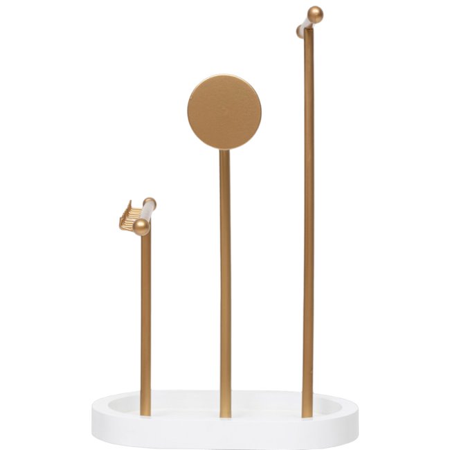 Jewellry holder Wild Romance, white/gold color, H31x20x20cm