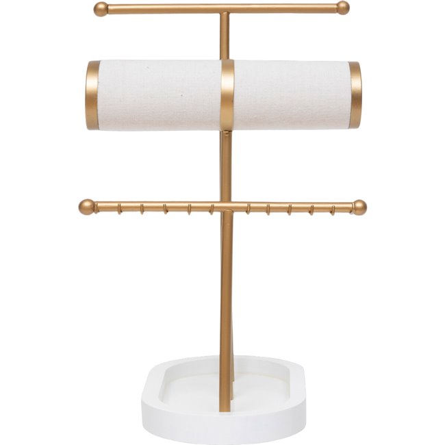 Jewellry holder Wild Romance, white/gold color, H31x20x20cm