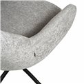 Armchair Valdina with ottoman, grey, H105.5x82.5x73cm