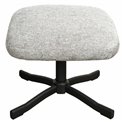 Armchair Valdina with ottoman, grey, H105.5x82.5x73cm