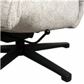 Armchair Velda with ottoman, beige, H109x85x81.5cm