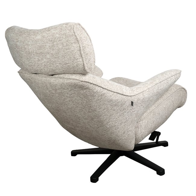 Armchair Velda with ottoman, beige, H109x85x81.5cm