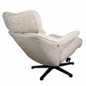 Armchair Velda with ottoman, beige, H109x85x81.5cm