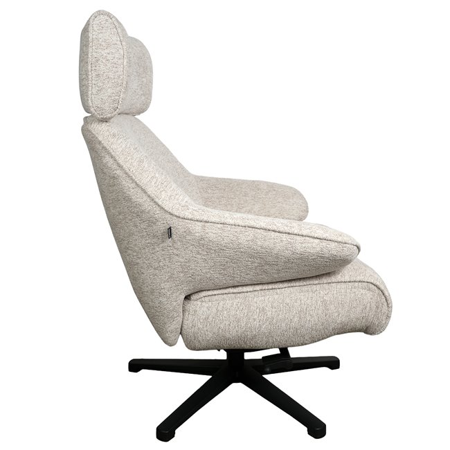 Armchair Velda with ottoman, beige, H109x85x81.5cm