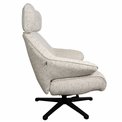 Armchair Velda with ottoman, beige, H109x85x81.5cm
