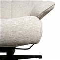 Armchair Velda with ottoman, beige, H109x85x81.5cm