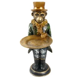Decorative figure Monkey with tray, H40x24x16cm