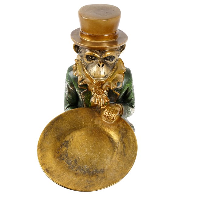 Decorative figure Monkey with tray, H40x24x16cm