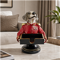 Decorative figurine Mr dog with card box, H18.5x14x13cm