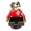 Decorative figurine Mr dog with card box, H18.5x14x13cm