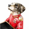 Decorative figurine Mr dog with card box, H18.5x14x13cm