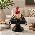 Decorative figurine Mr chicken with card box, H18x14x14cm