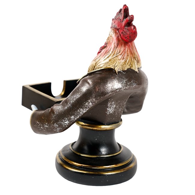 Decorative figurine Mr chicken with card box, H18x14x14cm
