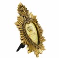 Photo frame 44, gold color, 10x10cm photograph, H21x19x2cm