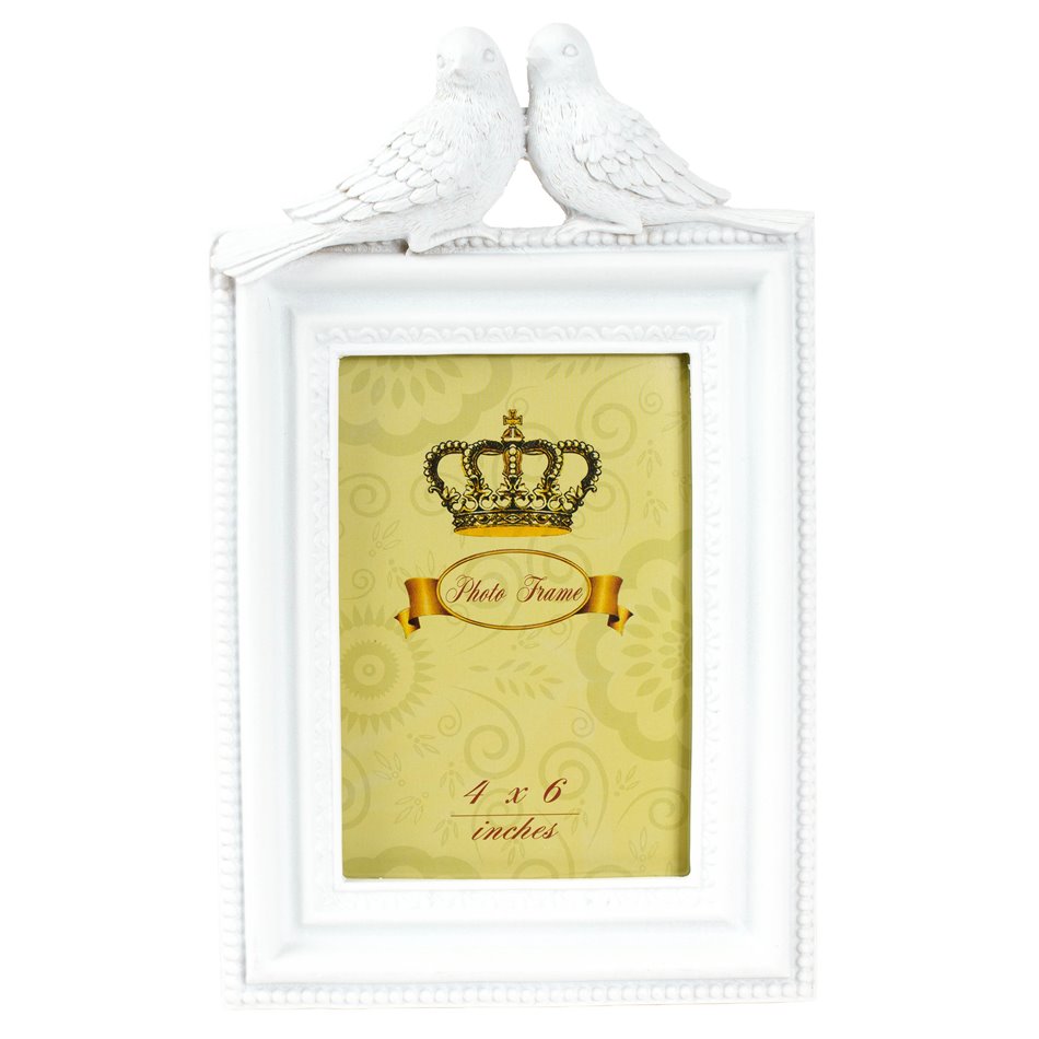 Photoframe Love birds PK, white, 10x15cm photograph, H25x15.5x3cm