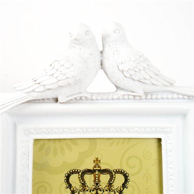 Photoframe Love birds PK, white, 10x15cm photograph, H25x15.5x3cm