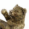 Bottle holder Bear, gold color, H20.5x24x16cm