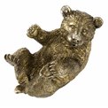 Bottle holder Bear, gold color, H20.5x24x16cm