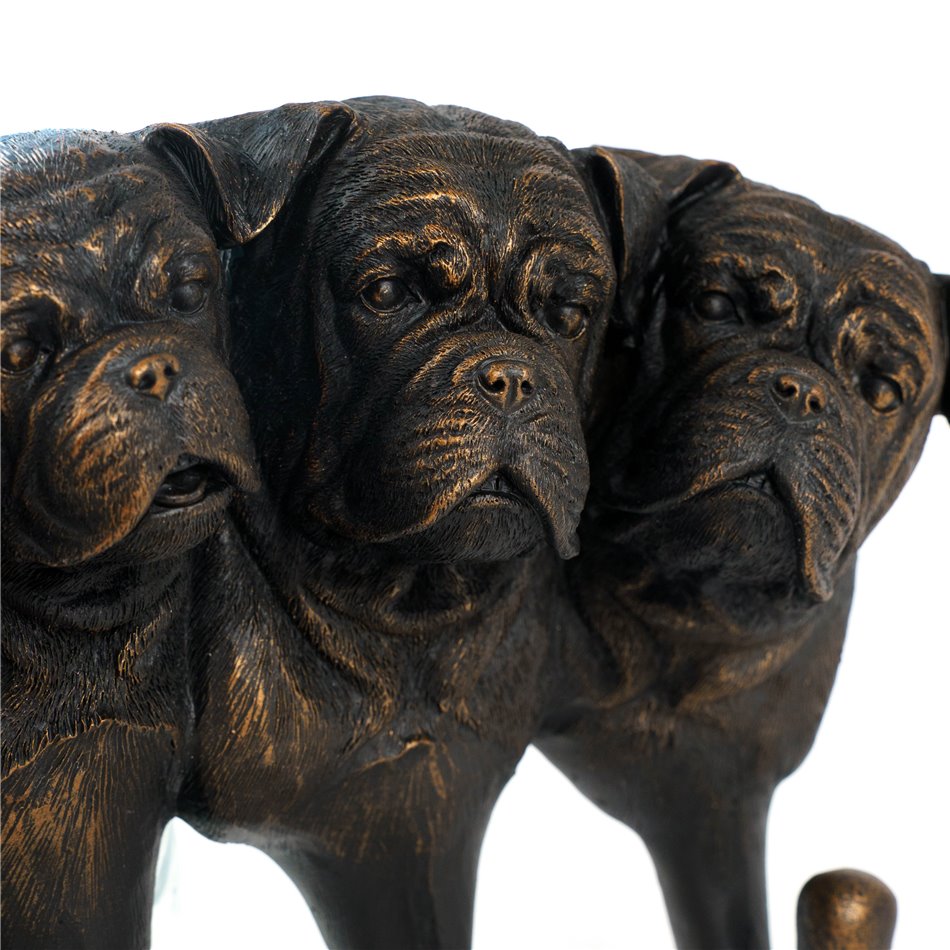 Wall clothes hanger 5 dog hook, bronze color, H18x33x7.8cm