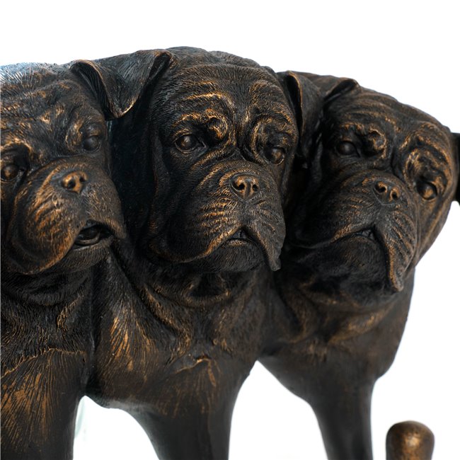 Wall clothes hanger 5 dog hook, bronze color, H18x33x7.8cm