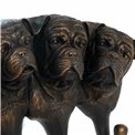 Wall clothes hanger 5 dog hook, bronze color, H18x33x7.8cm
