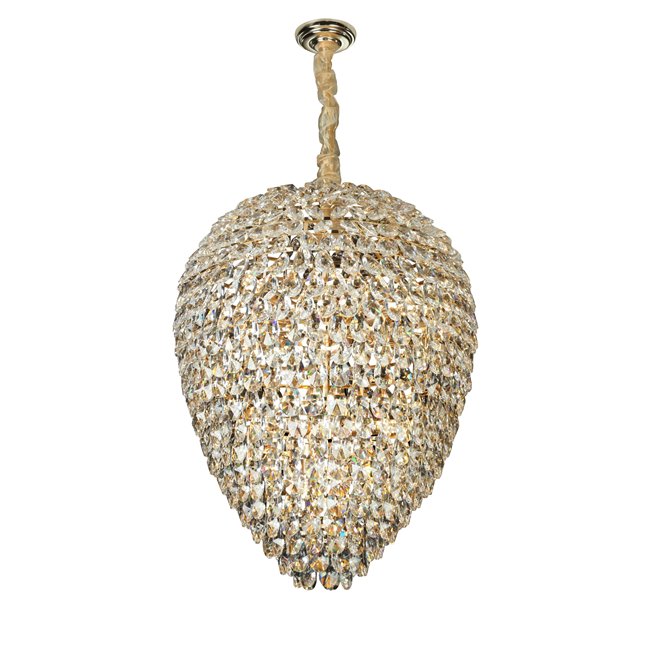 Pendant lamp Kalgari XL, gold/champagne color, H75cm, D60cm, E14x17 40W(MAX)