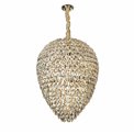 Pendant lamp Kalgari XL, gold/champagne color, H75cm, D60cm, E14x17 40W(MAX)