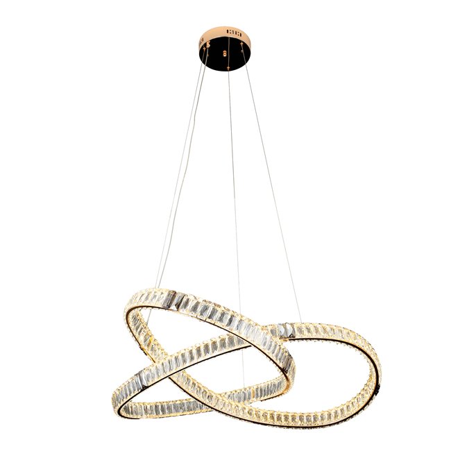 Pendant lamp Karolla gold, D60cm, LED 60W, 3000K/4000K/6000K