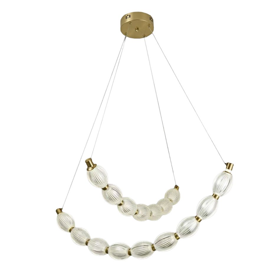 Pendant lamp Sailly, brass color, D64cm, LED 38W, 3000K/4000K/6000K