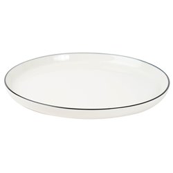 Dinner plate Alix, white with black edge, D27cm, H2.5cm