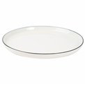 Dinner plate Alix, white with black edge, D27cm, H2.5cm