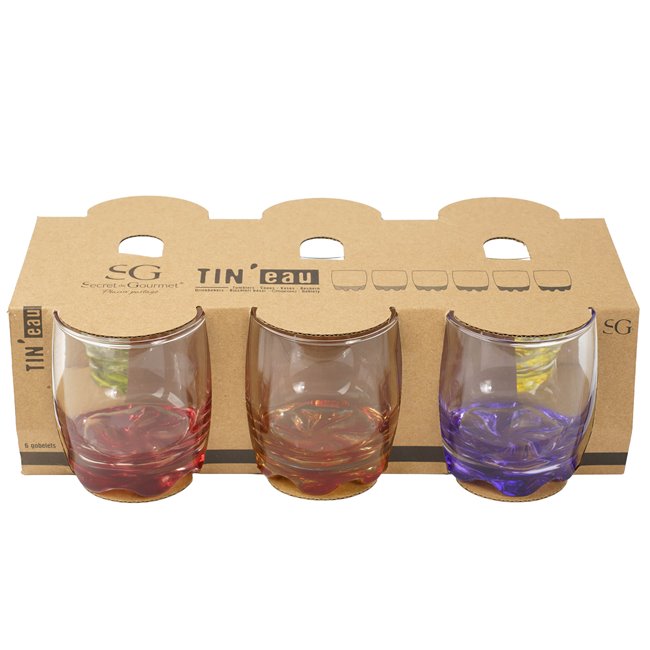 Tumbler Tin'eau, set 6 pcs., 310ml, H8.8cm, D7.2cm