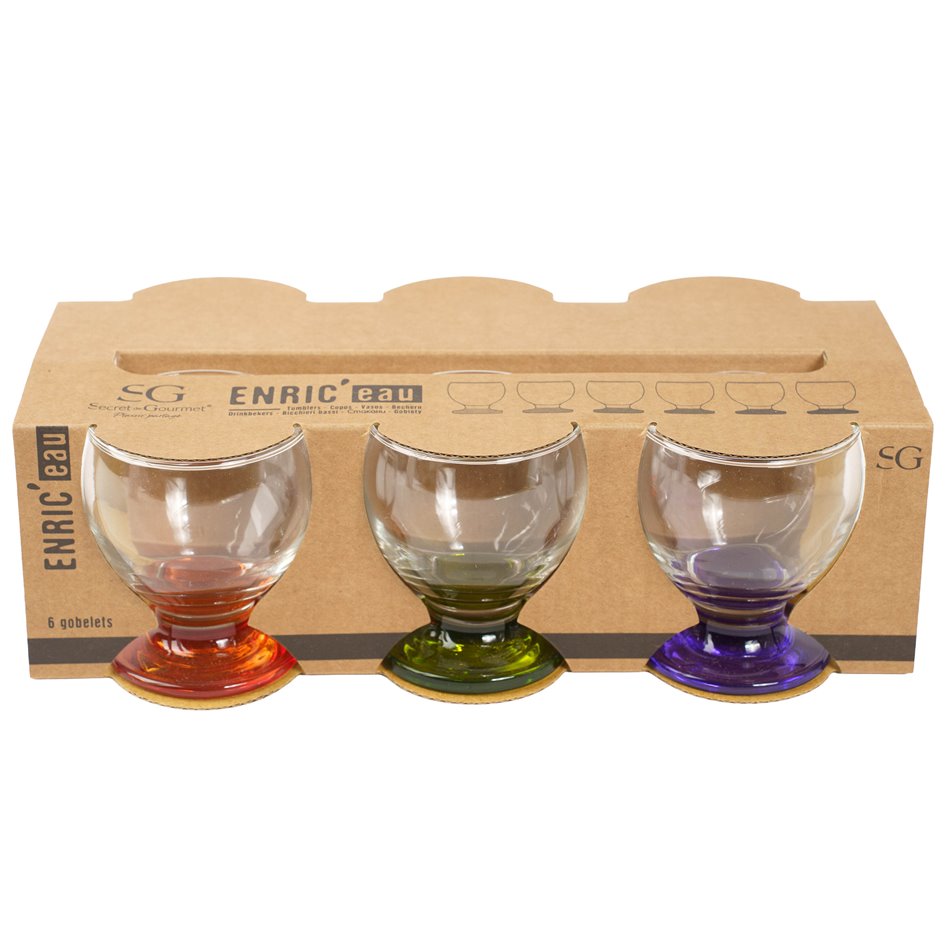 Wine glass Enric'eau, set 6 pcs., 280ml, H8.6cm, D7cm