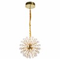 Pendant lamp Jallais, transparent/gold color, D60cm, LED 128W, 3000K
