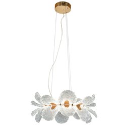 Pendant lamp Smilroure 60, transparent/gold color, D60cm, LED 80W, 3000K/4000K/6000K
