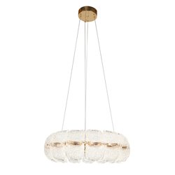 Pendant lamp Snarteno, transparent/gold color, D60cm, LED 120W, 3000K/4000K/6000K, 7560lm