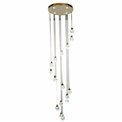 Pendant lamp Yabukka gold, transparent/gold color, H280cm, D50cm, LED 100W, 3000K/4000K/6000K. 5500lm